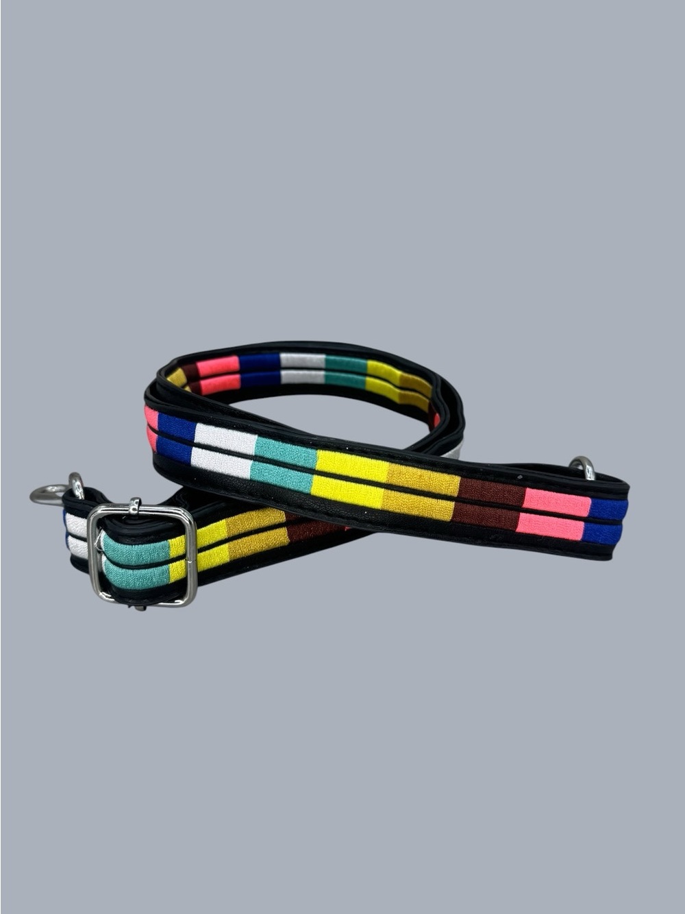 Colorful Embroidered Adjustable Handbag Strap Black Multicolor Crossbody Strap